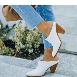 Oasis Society Faux Leather Heeled Mule
